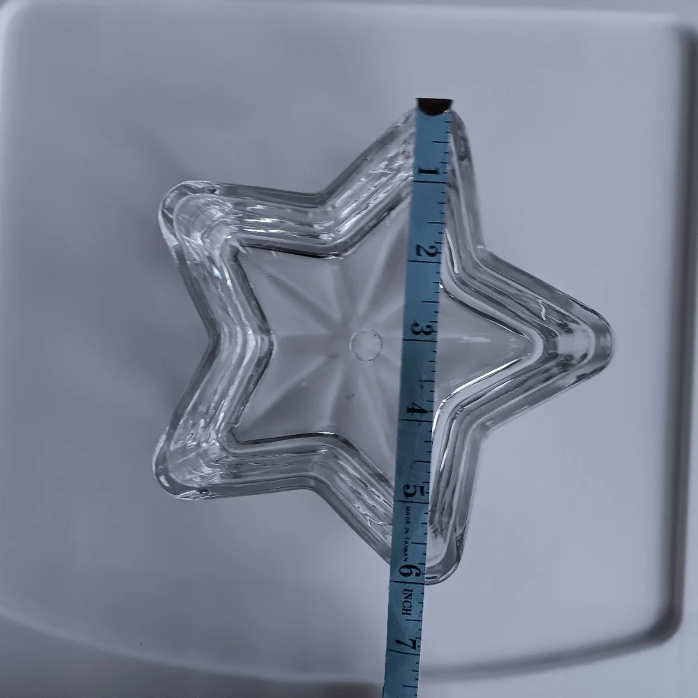 Star Shaped Glass Dish Thick Clear 6